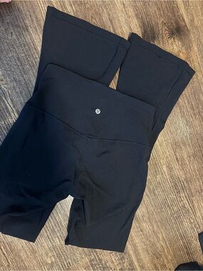 Lululemon Align High Rise Mini Flare Pants Black Size 6 ✨ inseam 32”